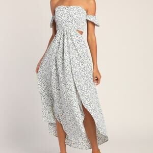 Lulus NWT off the shoulder maxi dress
